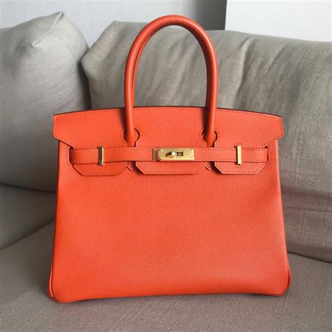 used hermes birkin 30 epsom silver orange|Hermes Birkin 30 gold togo.